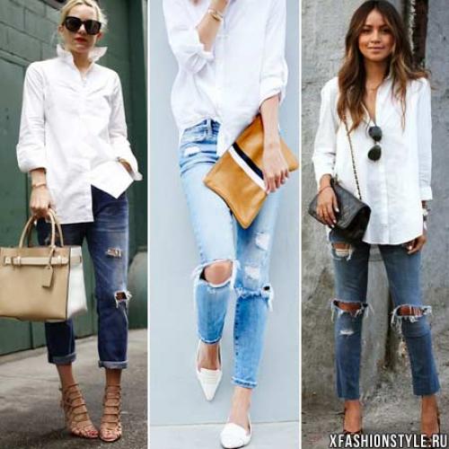 Модные образы с рваными джинсами. С чем носить рваные джинсы? Советы стилистов и модные луки!