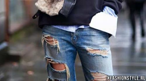 Модные образы с рваными джинсами. С чем носить рваные джинсы? Советы стилистов и модные луки!