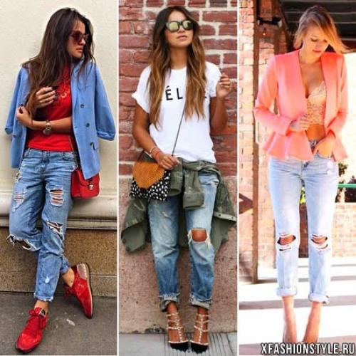 Модные образы с рваными джинсами. С чем носить рваные джинсы? Советы стилистов и модные луки!