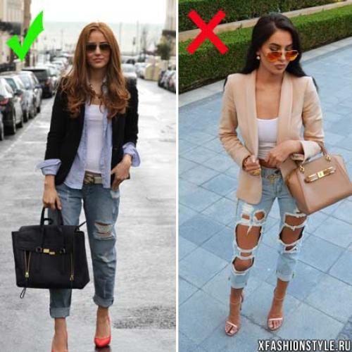 Модные образы с рваными джинсами. С чем носить рваные джинсы? Советы стилистов и модные луки!