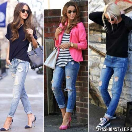 Модные образы с рваными джинсами. С чем носить рваные джинсы? Советы стилистов и модные луки!