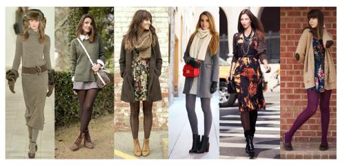 Как носить куртку с юбкой. Как носить юбки зимой