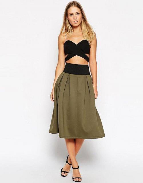 С чем носить юбку трапецию до колена. Особенности и материалы юбок трапеций, с чем носить и модные образы