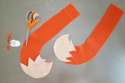 Лиса костюм для девочки своими руками. Костюм лисы своими руками 07