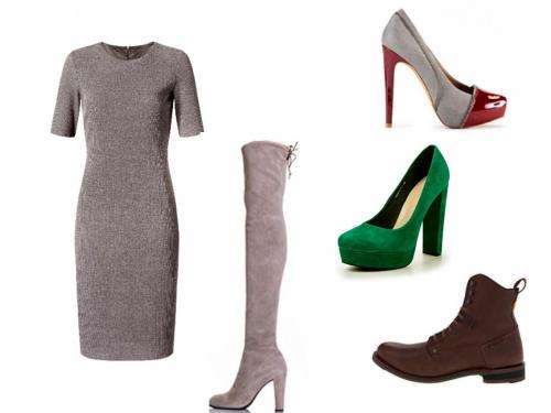 Украшения к серому трикотажному платью. Серое платье и деловой стиль одежды 12 Украшения к серому трикотажному платью. Серое платье и деловой стиль одежды 12