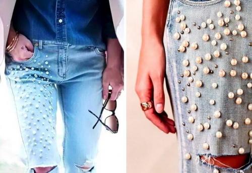 Как украсить детские джинсы бусинами. Украшение джинсов: лучшие идеи