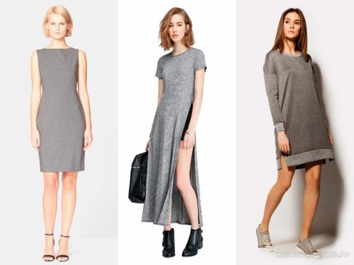 Украшения к серому трикотажному платью. Серое платье и деловой стиль одежды 09 Украшения к серому трикотажному платью. Серое платье и деловой стиль одежды 09