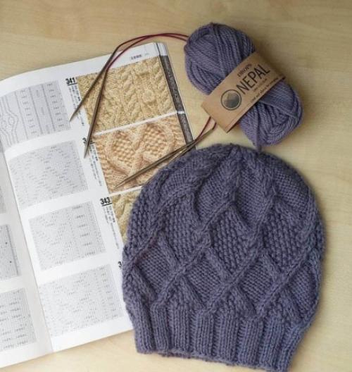 Шапка спицами, подборка