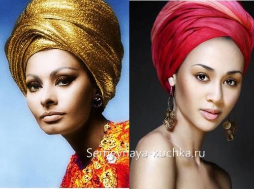 Как на голову шарф. шарф-палантин на голове.