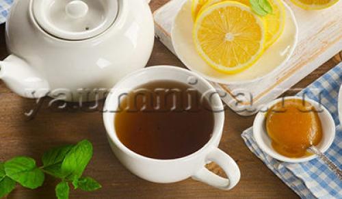 Рецепт чай с лимоном и медом. Зеленый чай с медом и лимоном 05 Рецепт чай с лимоном и медом. Зеленый чай с медом и лимоном 05