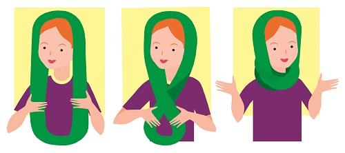 Как носить шарф труба на голове. Что такое? 22