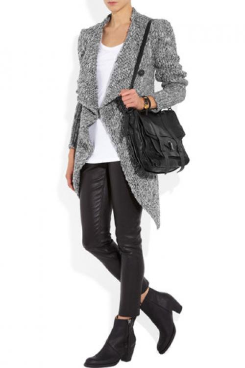 С чем носить серый трикотажный кардиган. С чем носить кардиган серого цвета