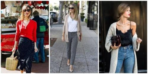 С чем носят кардиган женщины. Женщинам