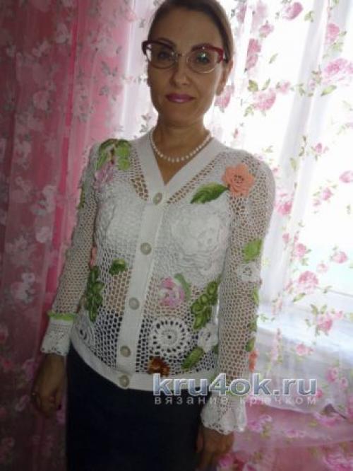 Жакет женский из мотивов. Выбираем красивый жакет, связанный крючком