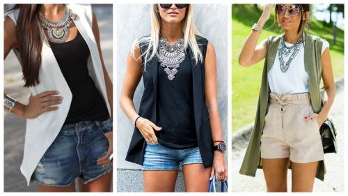 Жакет женский из костюмной ткани. Пиджак женский без рукавов (73 фото)