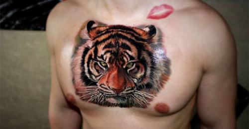 Тату тигрицы для девушек на лопатке. Значение тату тигра для мужчин и фотоподборка эскизов