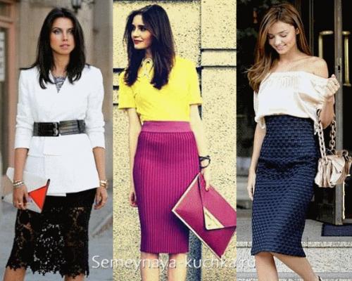 С чем носить юбку карандаш. ЮБКА-КАРАНДАШ — 105 фото-советов с чем носить.
