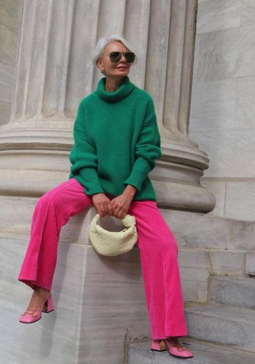 Мода для женщин за 50 в 2021 году осень-зима. Шикарный возраст: модные осенние образы 2021 от женщин-блогеров после 50 16