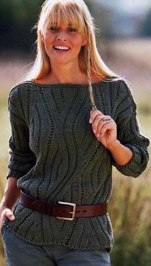 Модные свитера 2021 спицами схемы. Вязание спицами для женщин: модные модели 2022 года с описанием