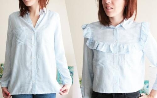 Какие творческие способы аксессуаризации мужской рубашки для женщин. Превращаем простые рубашки в очаровательные женские блузки. Подборка мастер-классов и идей