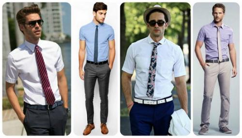 С чем лучше носить мужскую рубашку с коротким рукавом, чтобы выглядеть стильно. Рубашка с коротким рукавом: этикет и дресс-код