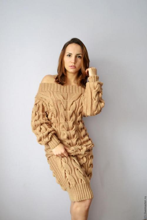 Осень и зима: стильные сочетания с вязаным платьем 02 Осень и зима: стильные сочетания с вязаным платьем 02