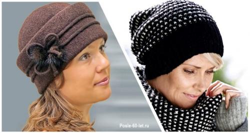 Зимние шапки для пожилых женщин. Выбираем шапку по форме лица