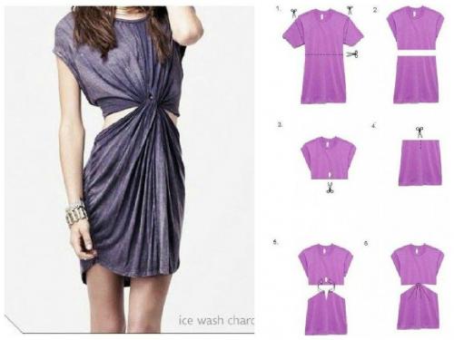 Можно ли носить футболку, как платье, и как это сделать. Как сделать разные модели платьев