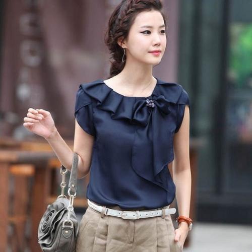 Кофточки с короткими рукавами. Фасоны летних блузок