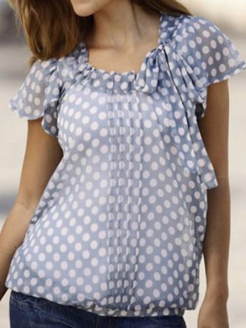 Кофточки с короткими рукавами. Фасоны летних блузок 13