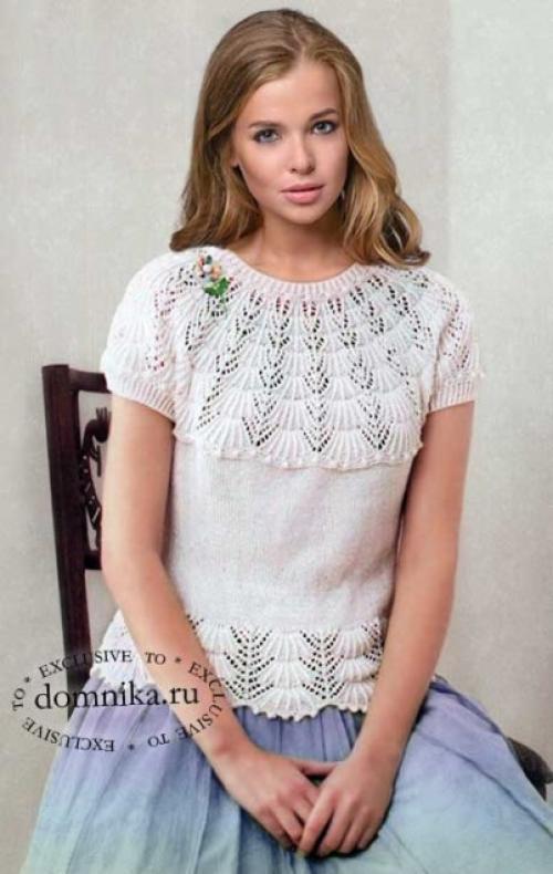 Кофточки спицами и крючком схемы - женские кофточки описания вязания - Страница 3