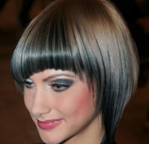 Объемные стрижки с косой челкой. Преимущества и недостатки косой челки