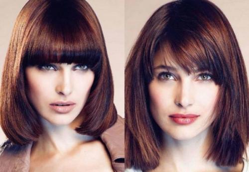 Стрижка на средние прямые волосы с челкой. Красивые и модные стрижки с челкой на средние волосы в 2022 году 01