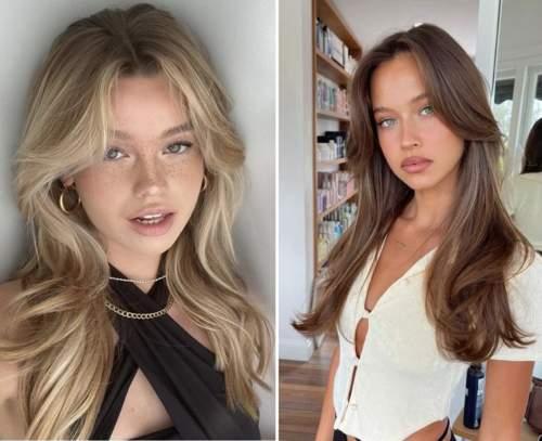 Челка шторка 2022 с актуальными стрижками: фото, тренды