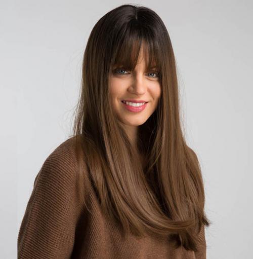 Челка-шторка для круглого лица. Кому идет