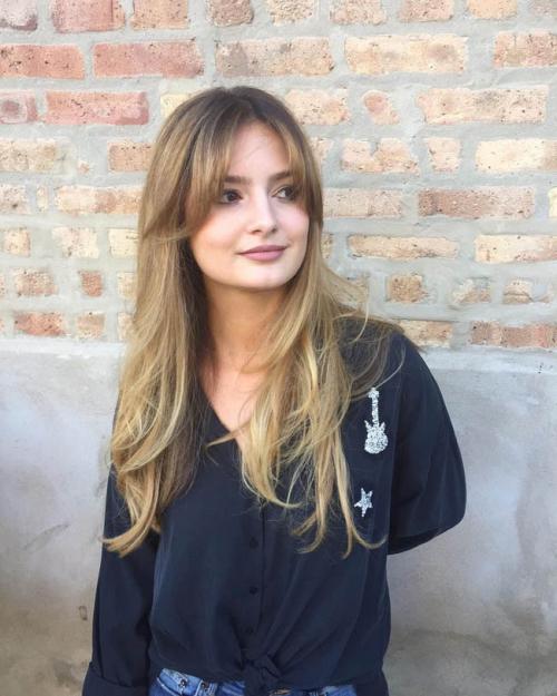 Челка-шторка для круглого лица. Кому идет