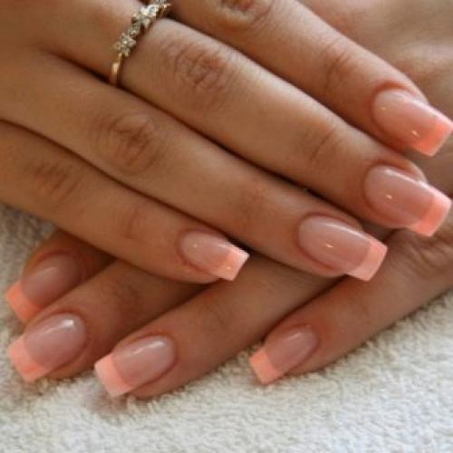 Френч черно-розовый. Нюансы тонов и формы 03