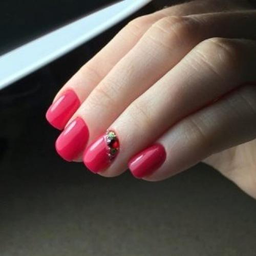 Френч черно-розовый. Нюансы тонов и формы 07