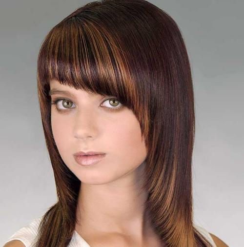 Прямая челка без градуировки. Виды челок фото с названиями