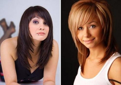 Косая рваная челка. Виды косых челок: рваная, длинная