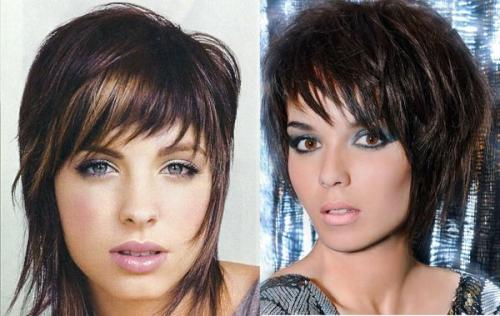 Косая челка с уголком. Стильная косая челка: фото 16