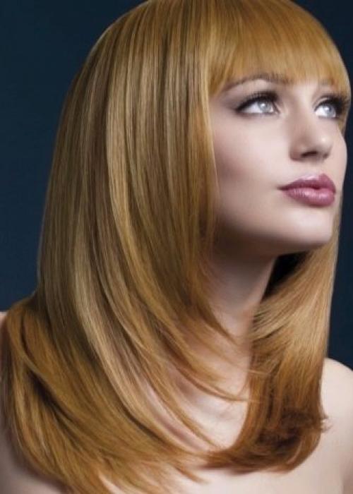 Косая челка с уголком. Стильная косая челка: фото 26