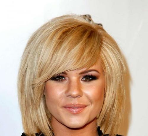 Косая челка с уголком. Стильная косая челка: фото 15