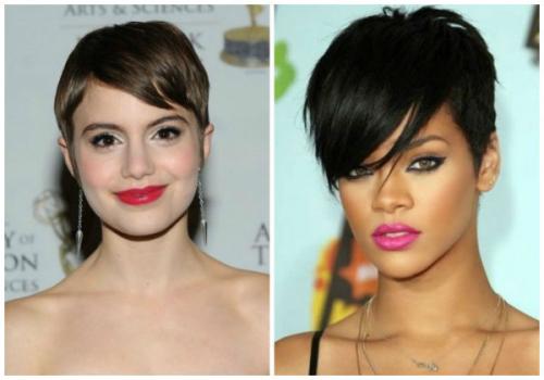 Косая челка с уголком. Стильная косая челка: фото