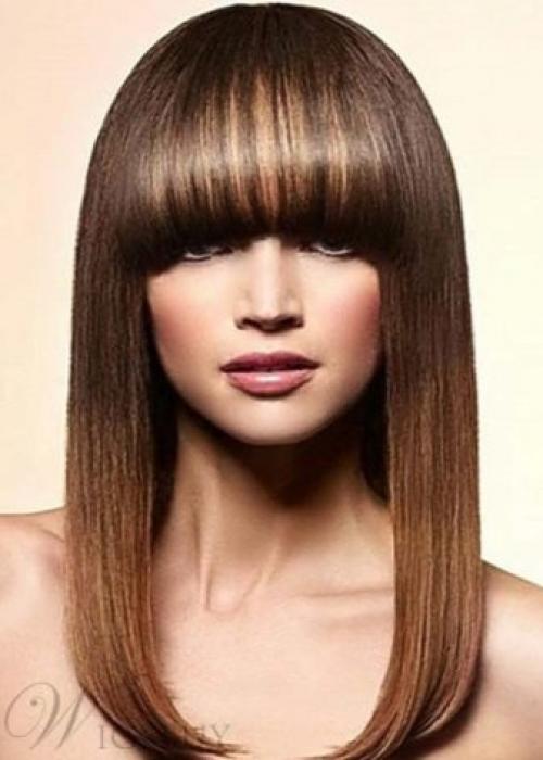 Челка с удлинением по бокам. Разновидности 02