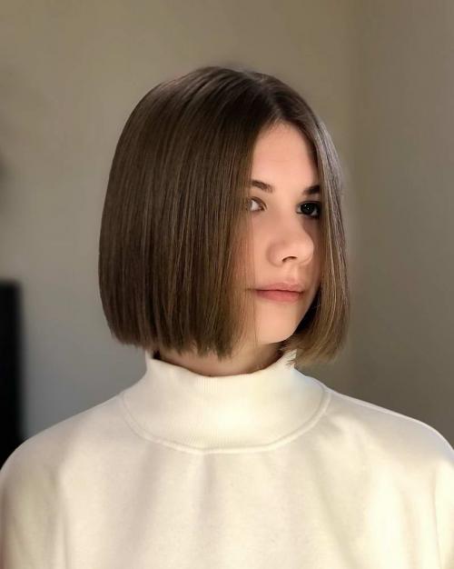 Челка с удлинением по бокам. Разновидности 07