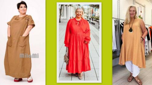 Фасоны летних платьев для женщин 50 лет 2021. Платья весна-лето 2021 для полных женщин 55-60 лет