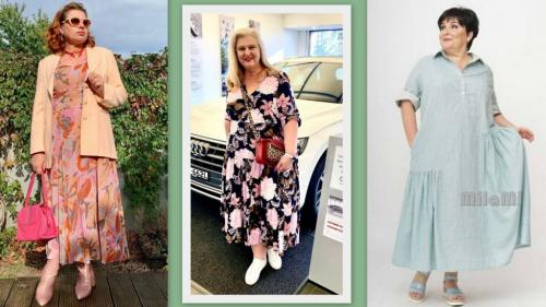 Фасоны летних платьев для женщин 50 лет 2021. Платья весна-лето 2021 для полных женщин 55-60 лет