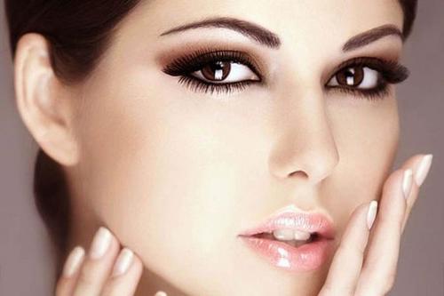 Красные тени для карих глаз. 