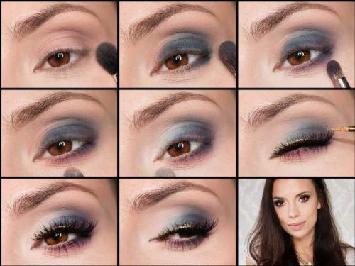 Белые тени под бровь. Повседневный макияж в серых тонах